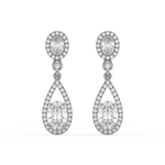 Load image into Gallery viewer, Brilliant Cut Lab Grown Diamond Halo Earrings By Stefee Jewels