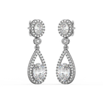 Load image into Gallery viewer, Brilliant Cut Lab Grown Diamond Halo Earrings By Stefee Jewels