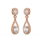 Load image into Gallery viewer, Brilliant Cut Lab Grown Diamond Halo Earrings By Stefee Jewels