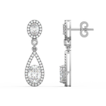 Load image into Gallery viewer, Brilliant Cut Lab Grown Diamond Halo Earrings By Stefee Jewels