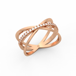 Load image into Gallery viewer, Criss-Cross Lab Grown Diamond Ring by Stefee Jewels