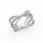 Load image into Gallery viewer, Criss-Cross Lab Grown Diamond Ring by Stefee Jewels