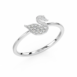 Load image into Gallery viewer, Studded Swan Lab Grown Diamond Ring by Stefee Jewels