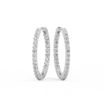 Load image into Gallery viewer, Lab Grown Diamond Hoop Earrings by Stefee