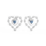 Load image into Gallery viewer, Connected Hearts  Lab Grown Diamond Studs By Stefee Jewels