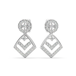 Load image into Gallery viewer, Glitter Swirls Lab Grown Diamond Drop Earrings by Stefee Jewels