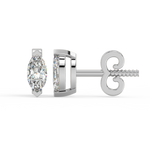 Load image into Gallery viewer, Solitaire Marquise Lab Grown Diamond Studs Earrings by Stefee
