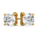 Load image into Gallery viewer, Solitaire Round Lab Grown Diamond Studs Earrings by Stefee