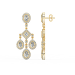 Load image into Gallery viewer, Shining Stars Lab Grown Diamond Drop Earrings by Stefee Jewels