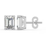 Load image into Gallery viewer, Solitaire Emerald Lab Grown Diamond Studs Earrings by Stefee