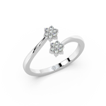 Load image into Gallery viewer, Curled Flower Lab Grown Diamond Ring by Stefee Jewels