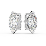 Load image into Gallery viewer, Solitaire Marquise Lab Grown Diamond Studs Earrings by Stefee