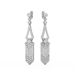 Load image into Gallery viewer, Dazzling Swirls Lab Grown Diamond Drop Earrings by Stefee Jewels
