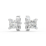 Load image into Gallery viewer, Solitaire Princess Lab Grown Diamond Studs Earrings by Stefee