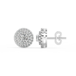 Load image into Gallery viewer, Double Round Halo Lab Grown Diamond Studs Earrings by Stefee
