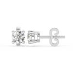 Load image into Gallery viewer, Solitaire Round Lab Grown Diamond Studs Earrings by Stefee