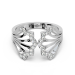 Load image into Gallery viewer, Mermaid Petals Shaped Lab Grown Diamond Ring by Stefee Jewels