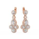 Load image into Gallery viewer, Sparkling Clustered Lab Grown Diamond  Danglers By Stefee Jewels
