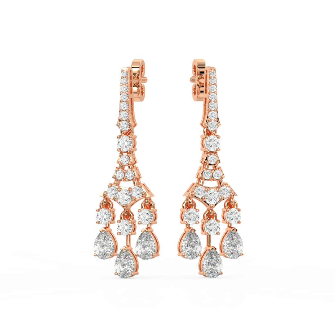 Tiny Drops Lab Grown Diamond   Earrings By Stefee Jewels