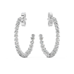 Load image into Gallery viewer, Inside-out Hoop Lab Grown Diamond Earrings by Stefee