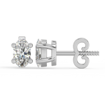 Load image into Gallery viewer, Solitaire Oval Lab Grown Diamond Studs Earrings by Stefee
