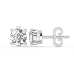 Load image into Gallery viewer, Solitaire Round Lab Grown Diamond Studs Earrings by Stefee