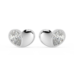 Load image into Gallery viewer, Little Lab Grown Diamond Heart Studs By Stefee Jewels