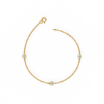 Load image into Gallery viewer, Bezel Set 3  Lab Grown Diamond Bracelet by Stefee