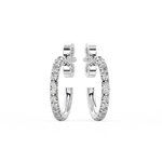 Load image into Gallery viewer, 0.42 ct Lab Grown Diamond Arc Hoops Earrings by Stefee