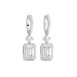 Load image into Gallery viewer, Emrald-Cut Drop  Lab Grown Diamond Earrings By Stefee Jewels