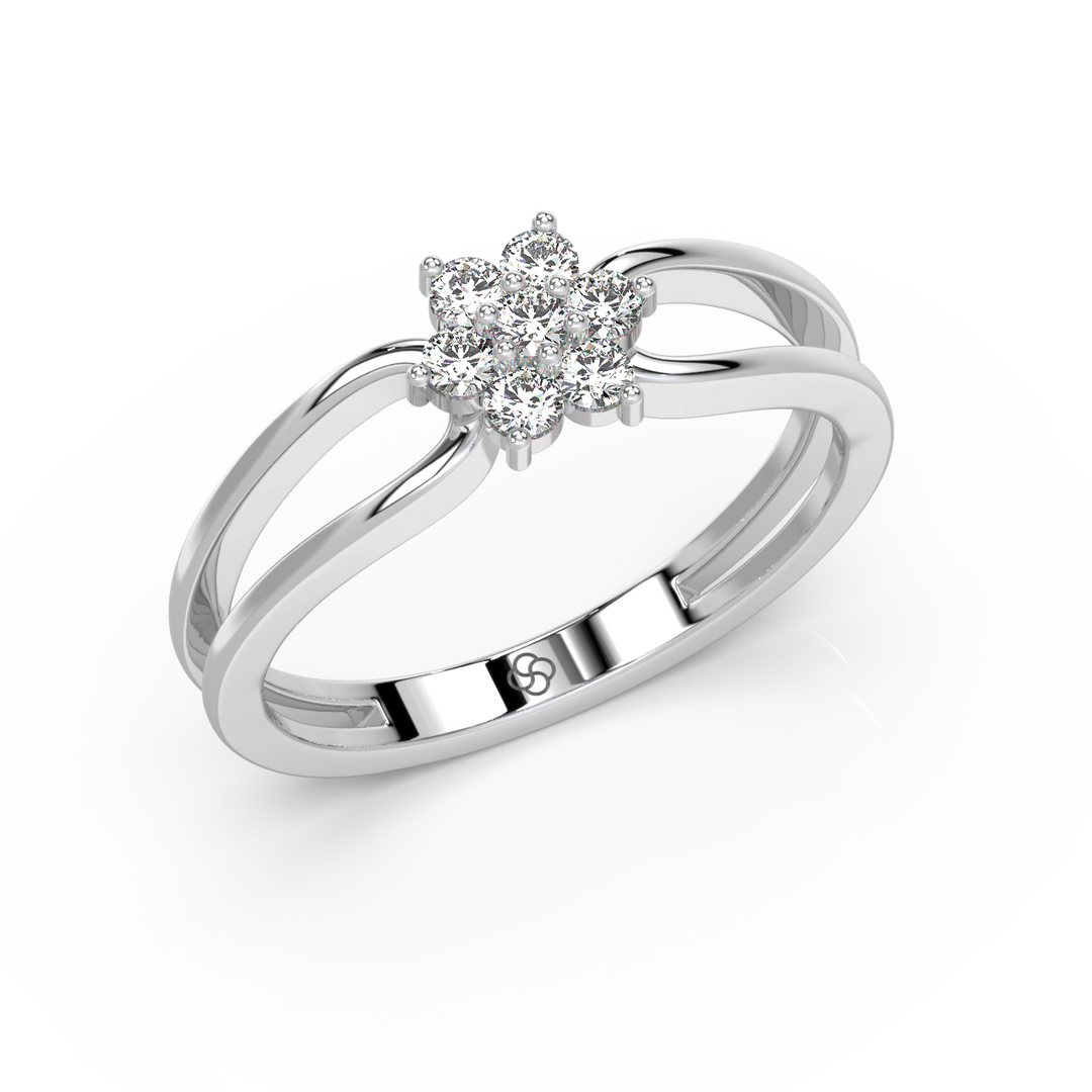 Halo-Star  Lab Grown Diamond Ring by Stefee Jewels