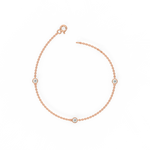 Load image into Gallery viewer, Bezel Set 3  Lab Grown Diamond Bracelet by Stefee