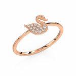 Load image into Gallery viewer, Studded Swan Lab Grown Diamond Ring by Stefee Jewels