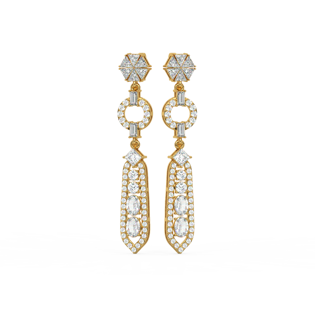 Classic Lab Grown Diamond Starburst Studs By Stefee Jewels