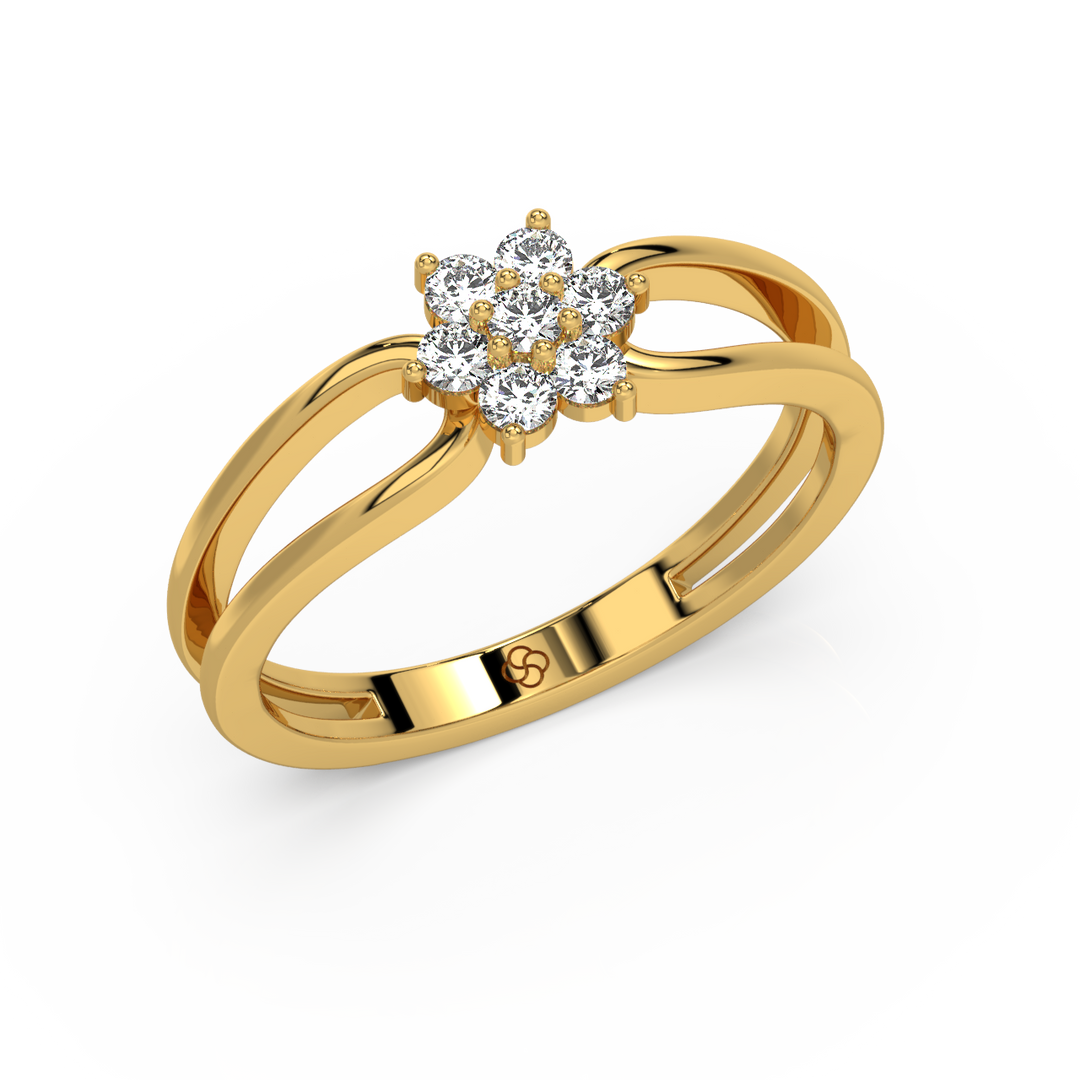 Halo-Star  Lab Grown Diamond Ring by Stefee Jewels