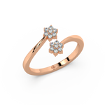 Load image into Gallery viewer, Curled Flower Lab Grown Diamond Ring by Stefee Jewels