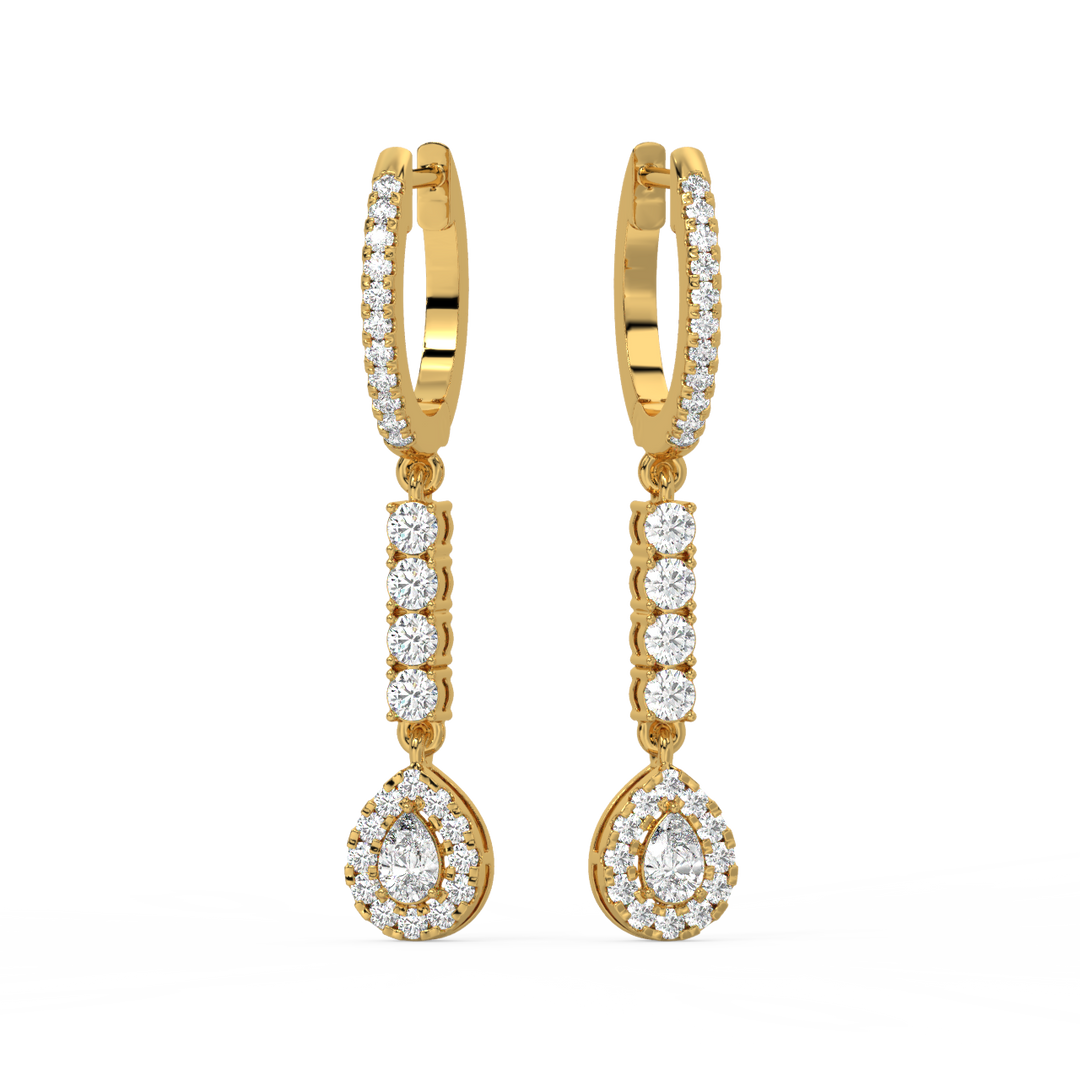 Twinkle Rope  Lab Grown Diamond Drop Earrings By Stefee Jewels