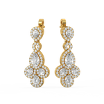 Load image into Gallery viewer, Sparkling Clustered Lab Grown Diamond  Danglers By Stefee Jewels