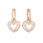 Load image into Gallery viewer, Dual Heart Lab Grown Diamond Drops By Stefee Jewels