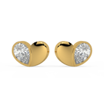 Load image into Gallery viewer, Little Lab Grown Diamond Heart Studs By Stefee Jewels