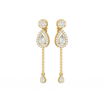 Load image into Gallery viewer, Round Lab Grown Diamond Danglers with String  By Stefee Jewels