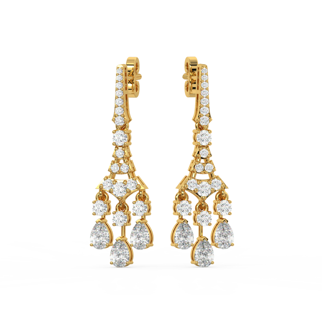 Tiny Drops Lab Grown Diamond   Earrings By Stefee Jewels