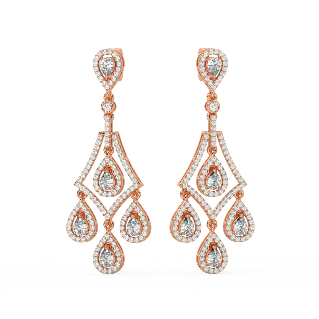 Sparkling Cubic  Lab Grown DiamondStuds By Stefee Jewels