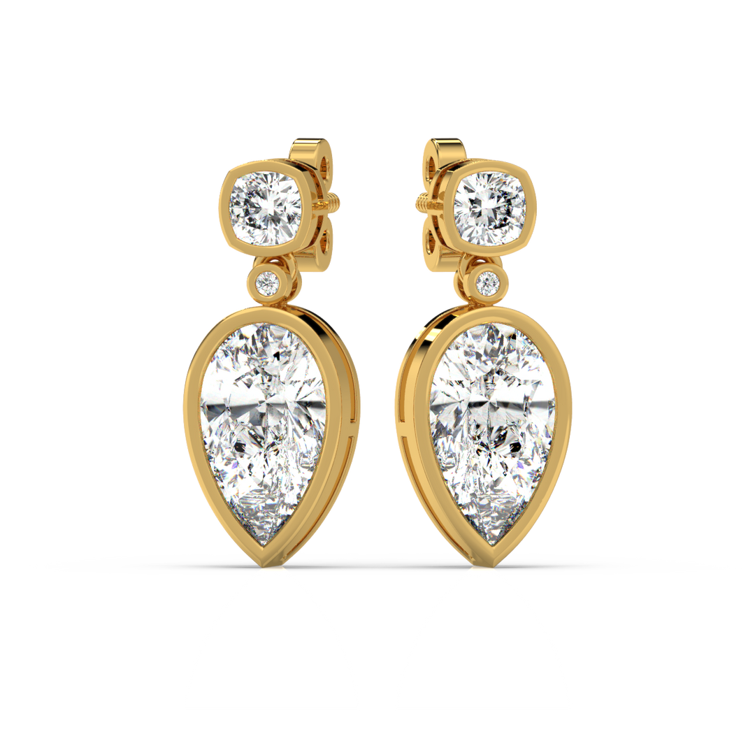The Leafy  Lab Grown Diamond Earrings By Stefee Jewels