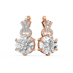 Load image into Gallery viewer, Elegant Glimmer Lab Grown Diamond Stud Earrings by Stefee Jewels