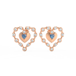 Load image into Gallery viewer, Connected Hearts  Lab Grown Diamond Studs By Stefee Jewels