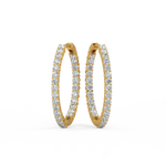 Load image into Gallery viewer, Lab Grown Diamond Hoop Earrings by Stefee