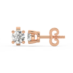 Load image into Gallery viewer, Solitaire Round Lab Grown Diamond Studs Earrings by Stefee