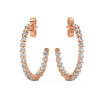 Load image into Gallery viewer, Inside-out Hoop Lab Grown Diamond Earrings by Stefee