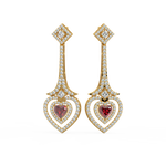 Load image into Gallery viewer, Radiant Loops Lab Grown Diamond Drop Earrings by Stefee Jewels